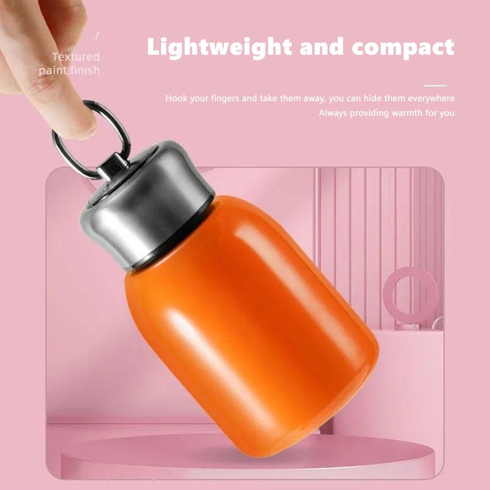 Portable Big Belly Vacuum Cup 300ml Compact Cup Leak-Proof Solid Color Travel Vacuum Flask Insulated Cup Water Bottle