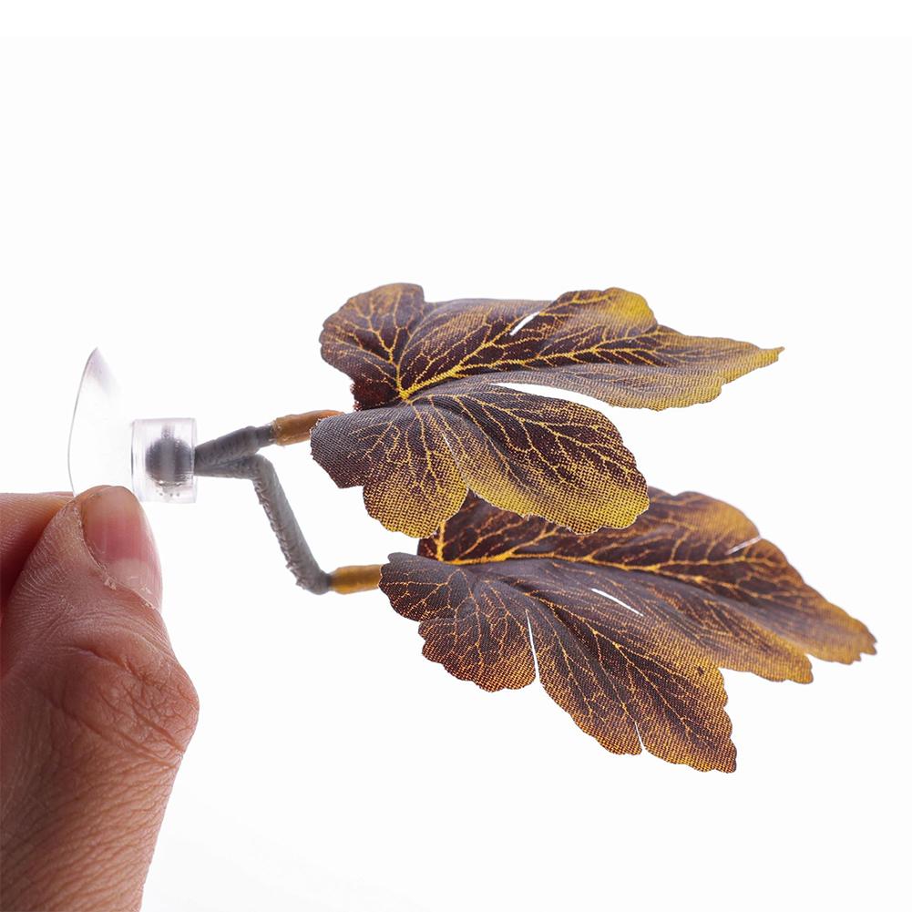 Betta Leaf Hammock with Suction Cup Artificial Aquarium Plant Resting Bed for Betta Fish Fish Tank Decorative Floating Plant