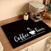Coffee Machine Absorbent Pad - Anti Slip Kitchen Countertop Drainage Pad, Coffee Cup Art Pattern - Perfect Gift, Anti Slip Surface