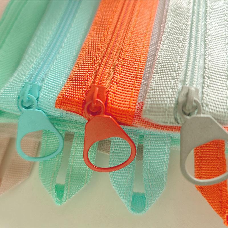 Mesh Transparent Storage Bag Portable Zipper Pouch With Logo For Students