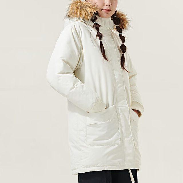 New Balance Down Jackets Women's White Hooded Moderate Other AWJ23345-CRM