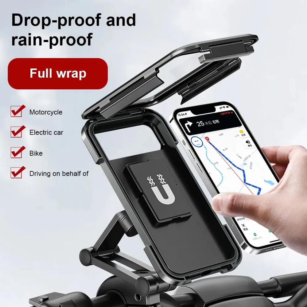 

Universal Waterproof 360° Swivel Phone Mount for Motorcycle/Bike Adjustable GPS Holder for Cellphones & Navigation Apps чорний