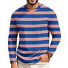 T-shirt casual da uomo a maniche lunghe raglan con girocollo per l'uso quotidiano