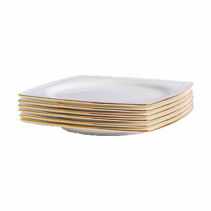 Danshizhiyuan Bone China Square Dinner Plates