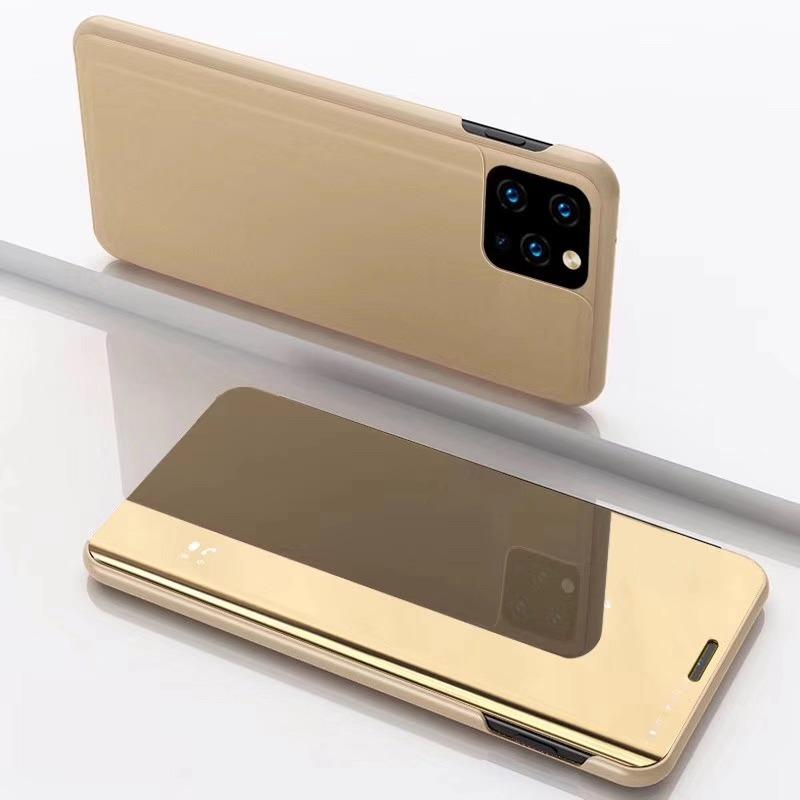 Pouzdro na telefon s plnou ochranou, zrcadlovým flipovým držákem pro iPhone 16 17 Air 15 14 Plus 13 12 11 17 Pro Max 7 8 16E, nárazuvzdorný zadní kryt