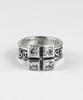 Sheen666 Dum Series Foursquare Ring White Cubic (B Type)