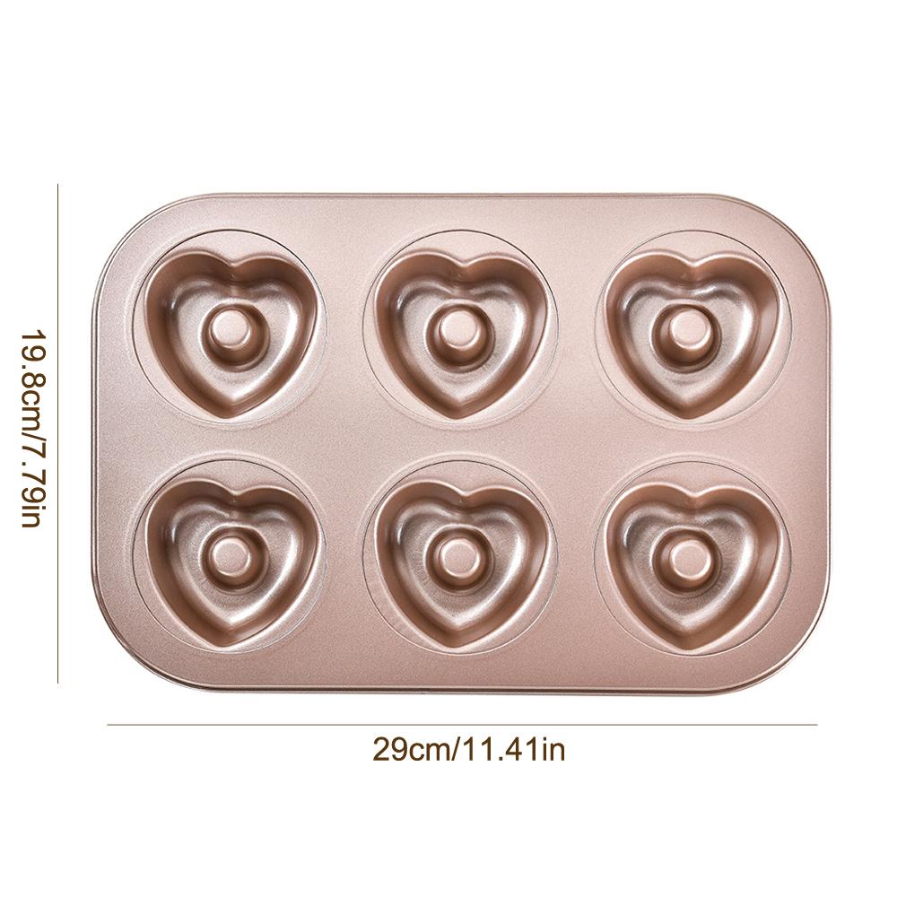 

Противень для выпечки с 6 отверстиями, форма для выпечки торта из углеродистой стали, противень для выпечки с антипригарным покрытием, формы для кексов «сделай сам», формы для выпечки пончиков, формы для выпечки пончиков