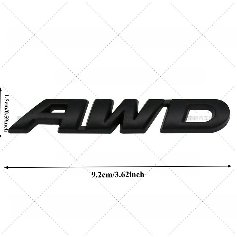 High-quality Modification 3D Metal Stickers AWD Four-wheel Drive Logos Two Sizes P Scratch Cover DIY Decoration Car Accessories