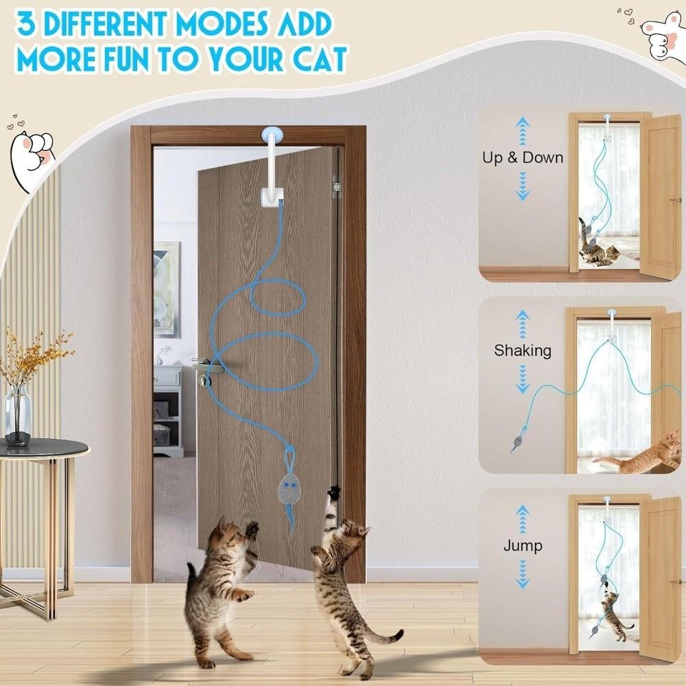 USB Rechargeable Door Hanging Automatic Kitten Toys Teasing Toys for Cats  Home