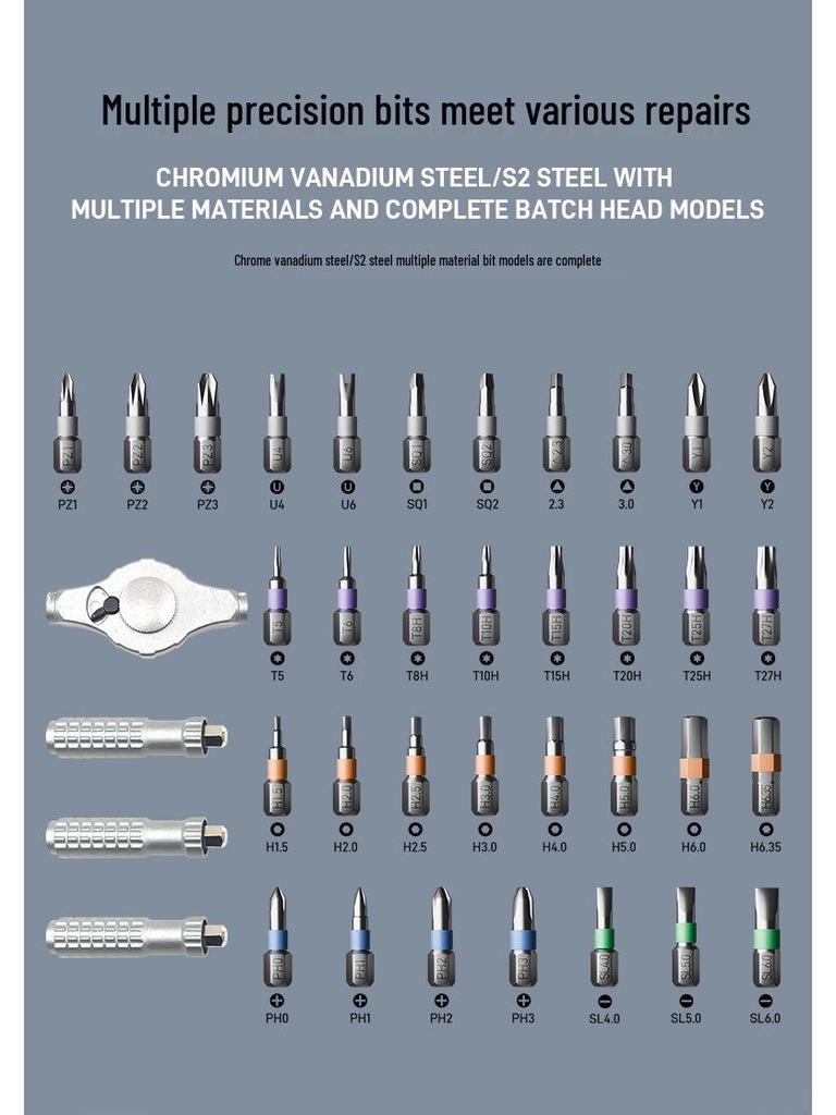 39-in-1 Multifunctional Ratchet Wrench & Screwdriver Repair Tool Set