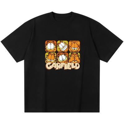 Garfield Meme Trendy T-Shirt! American Retro Loose-Fitting Short Sleeve, Unisex, Oversize Couple Tee