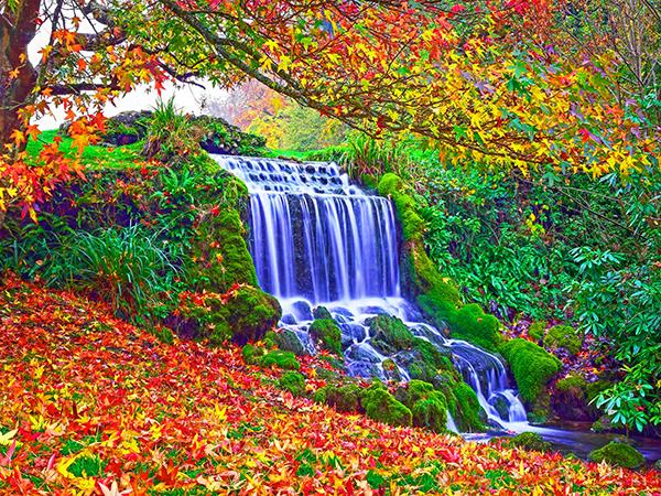 5D Diamond Painting Waterfall Full Square Round Diamond Embroidery Mountain Landscape Rhinestone Picture Home Decor