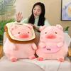 Adorable Lulu Pig Plush Toy Wholesale New Bread Toast Pig Stuffed Animal Doll Birthday Gift Pillow
