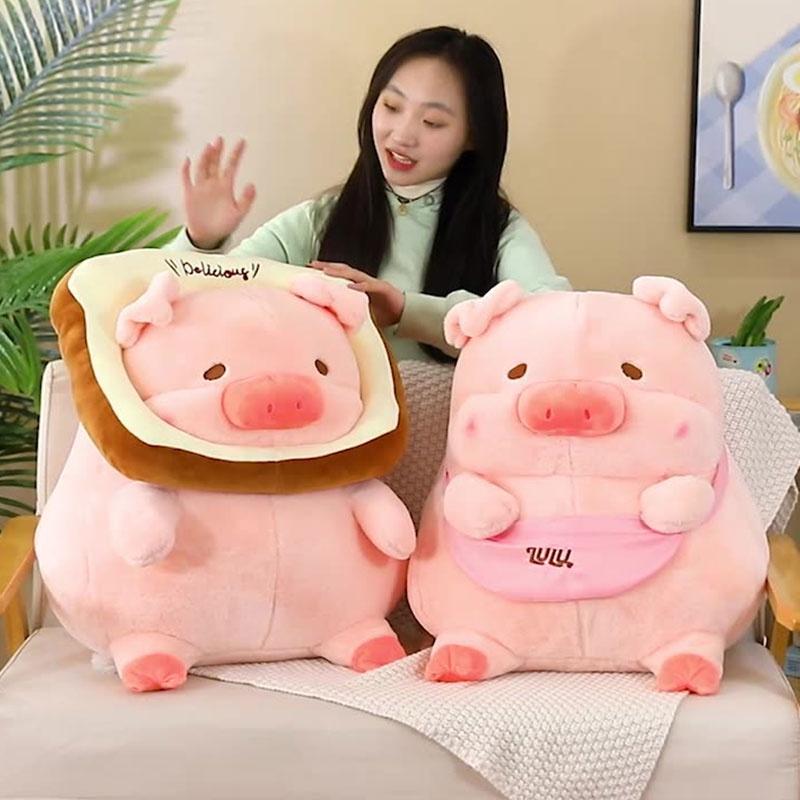 Adorable Lulu Pig Plush Toy Wholesale New Bread Toast Pig Stuffed Animal Doll Birthday Gift Pillow