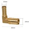 4 6 8 10 12 14 16 19 mm Schlauchstutzen 90 Grad Winkel Reduzierstück Messing Schlauchanschlussstück Verbinder Haus Garten Wasser Luft Öl