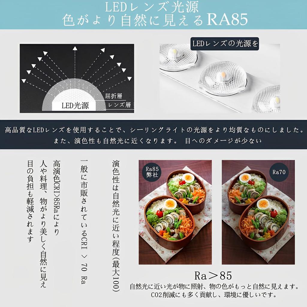 Aierbo LED Ceiling Light with Dimming and Color Temperature Suitable for and 14 Tatami Modern Hook and Remote Control Ideal for Living Dining and