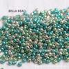Handmade 2/3mm Gold Electroplated Glass Rice Beads for DIY Jewelry