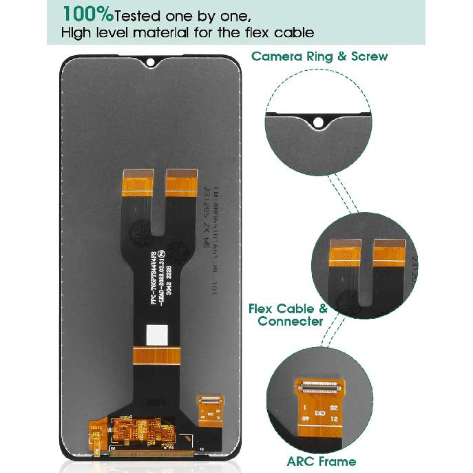 

for T-Mobile Revvl 6X 5g Screen Replacement for T-Mobile Revvl 6X 5g LCD Replacement Screen for Revvl 6X 5g Display Touch Screen Digitizer Assembly