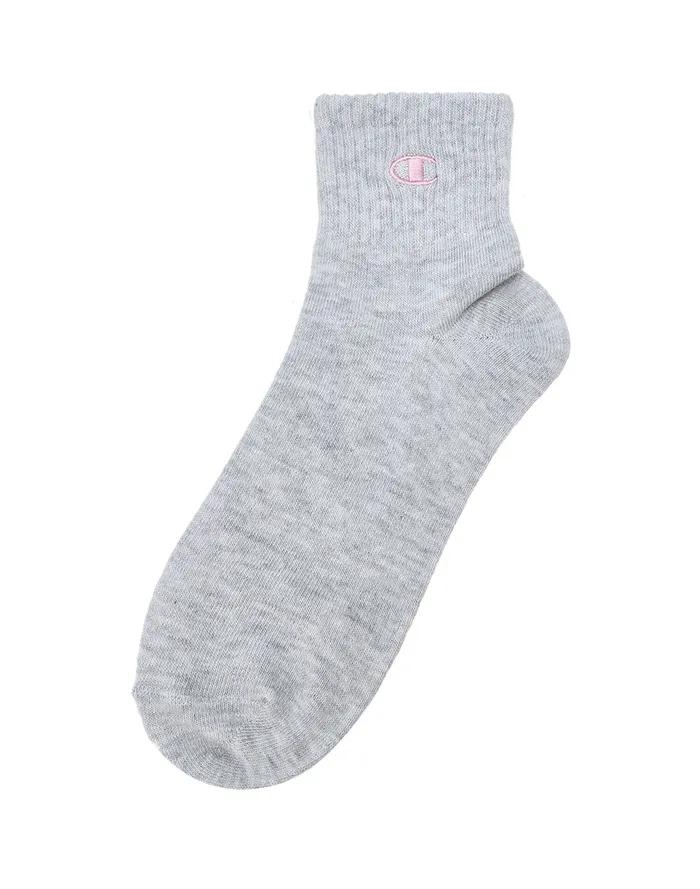 [ASIA] C Logo Quarter-Length Socks 3-Pair Set (Women's) (NORMAL GREY) CKSS3F464G2