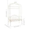 vidaXL Gartenbank 122 cm Eisen Antik Weiß
