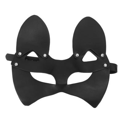 PU Leather Cat Mask Durable Cosplay Animal Half Face Mask Fashionable Masquerade PU Party Mask for Party Home Club