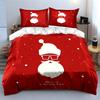 Santa Claus Christmas Design Bedding Duvet Cover Set  (1*Duvet Cover 2*Pillowcases, without duvet insert)
