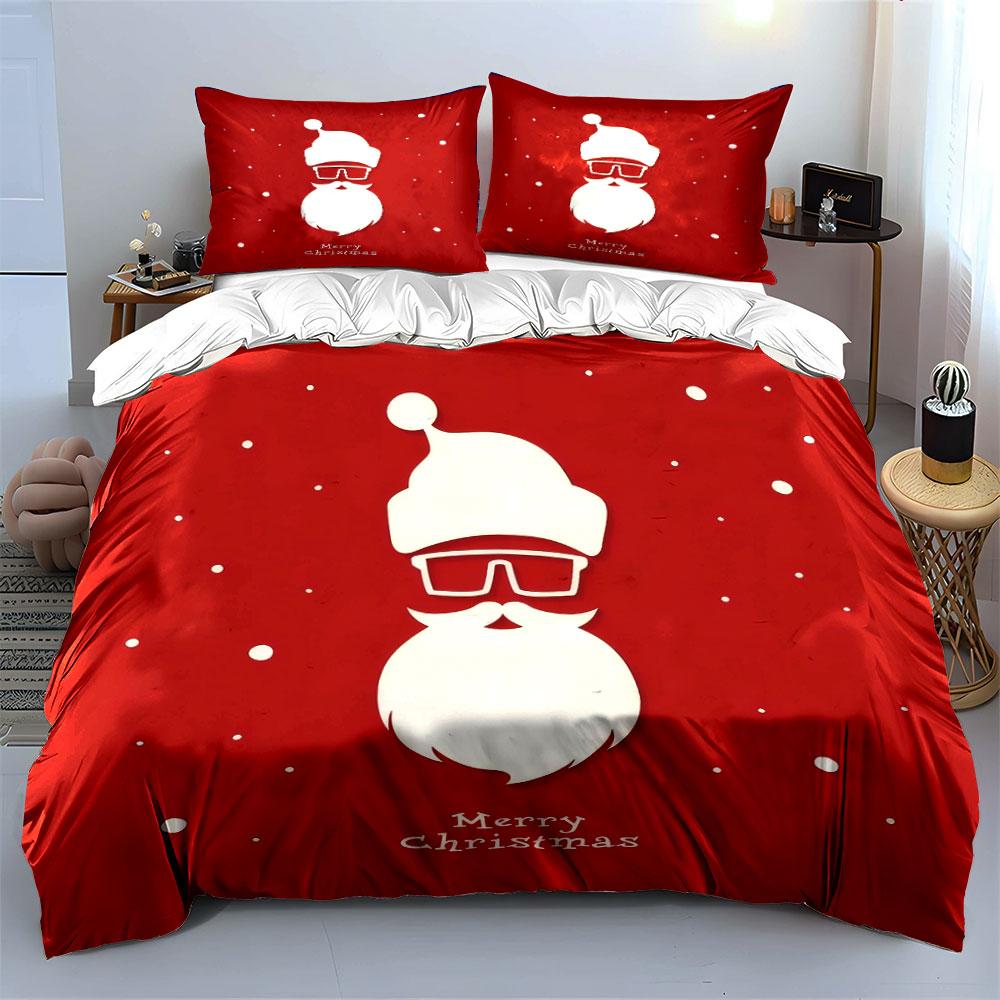 Santa Claus Christmas Design Bedding Duvet Cover Set (1*Duvet Cover 2*Pillowcases, without duvet insert)
