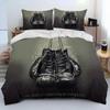 3-teiliges Bettwäsche-Set Rote Boxhandschuhe Boxer Kampf Bettwäsche-Set, Bettbezug Bett-Set Steppdecke Kissenbezug, King Queen Size Erwachsener