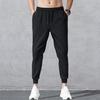 Men Ninth Pants Solid Color Drawstring Soft Fabric Multi Pockets Men Sweatpants Daily Clothes