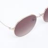 Alloaiweeo [Air Titanium] Al2502 2424G Air Titanium Round Rose Gold Sunglasses