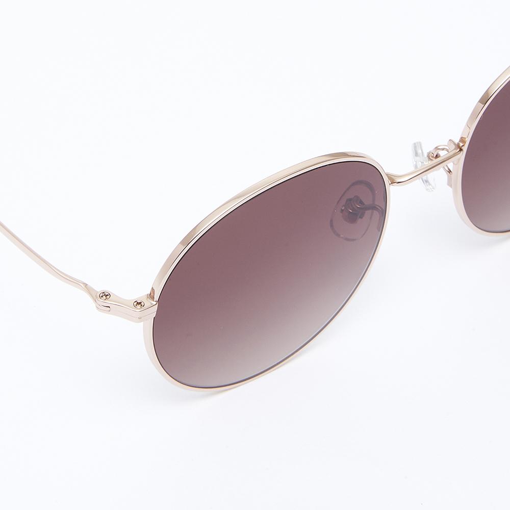 Alloaiweeo [Air Titanium] Al2502 2424G Air Titanium Round Rose Gold Sunglasses