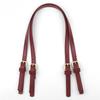 1Pc  Removable Double Buckle Leather Bag Strap, Pressed Line Crossbody Shoulder Bag Strap Pu Stitch DIY Handmade Bag Strap