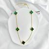 Necklaces Fashion Four-leaf Clover Necklaceelegant Double-sided Classynew Arrival5 Flower Necklacecasual