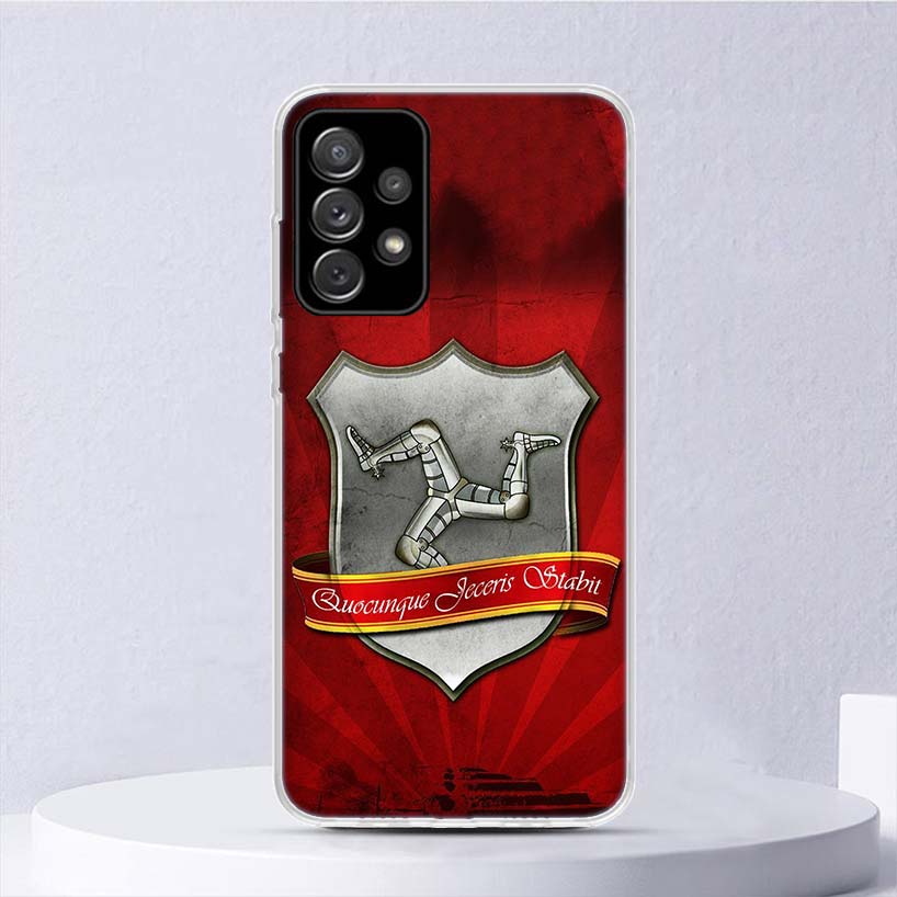 Isle of Man Coat of Arms Soft Case For Samsung Galaxy A17 A16 A26 A36 A56 A15 A14 A13 A55 A54 A53 Phone Cover A25 A35 A24 A34 A2