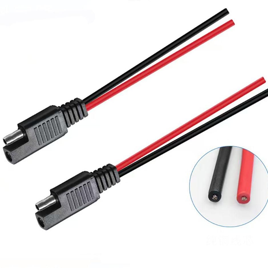 QXNY 2PCS SAE Connector Extension Cable SAE Quick Connector Disconnect Plug SAE Power Automotive Extension Cable Solar PanelWire