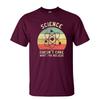 Science Doesnt Care What You Believe Summer Unisex Cotton Tshirts Distressed Rainbow Striped Circle Print Scientist Holiday Tee