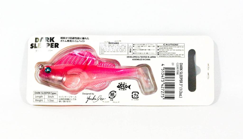 Megabass Soft Lure Dark Sleeper 3 Inch 1/2 oz Clear Pink (7275)