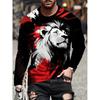 women o neck long sleeve 3d print t shirt