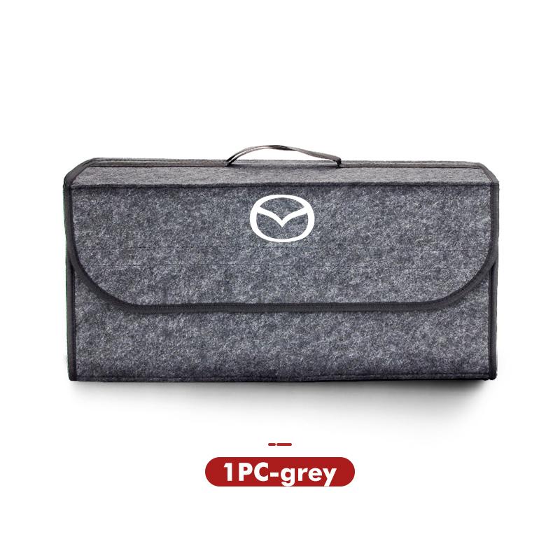For Mazda Car Styling Trunk Storage Box Felt Cloth Organizer Foldable Stowing Tidying Bag 2 3 5 M5 Ms CX-4 CX-5 CX6 CX7 M3 M6