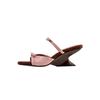 Wedge Heel with Sandals Women's 2025 New Summer French Retro Bow with Skirt and High-heeled Slippers
