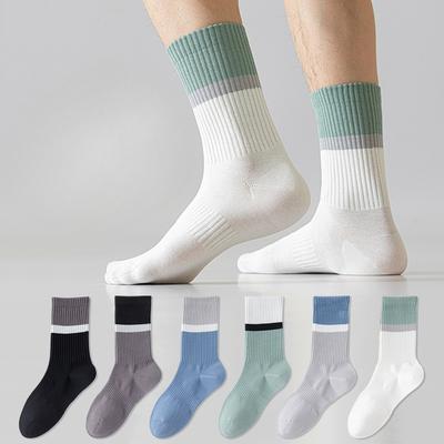 Herren Frühling und Herbst Reine Baumwolle Deodorierend Schweißabsorption Nahtlose Sportsocken