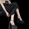 Fashion 2025 Hot selling elegant NEW Fashion Runway Style Rhinestone Sandals Super High Heels Waterproof Platform Women Shoes