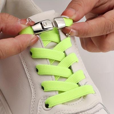 1 paar veters zonder strik met gespen voor sneakers en sportschoenen
