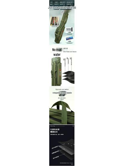 Waterproof Multifunctional Fishing Rod and Tackle Bag - Lightweight with Large Capacity