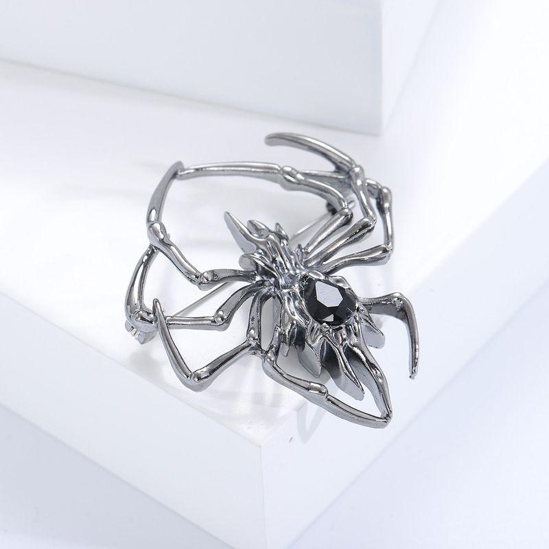 Europe and America Creative Glossy Spider Brooch Fashion Elegant Men Suit Stylish Collar Pin Ornament Alloy Insect Pin