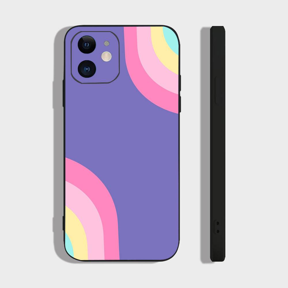 Colorful Patterns And Colors Phone Case For IPhone 17 Air 16 15 14 13 Pro Max 11 12 Black Silicone Cover IPHONE 17PROMAX