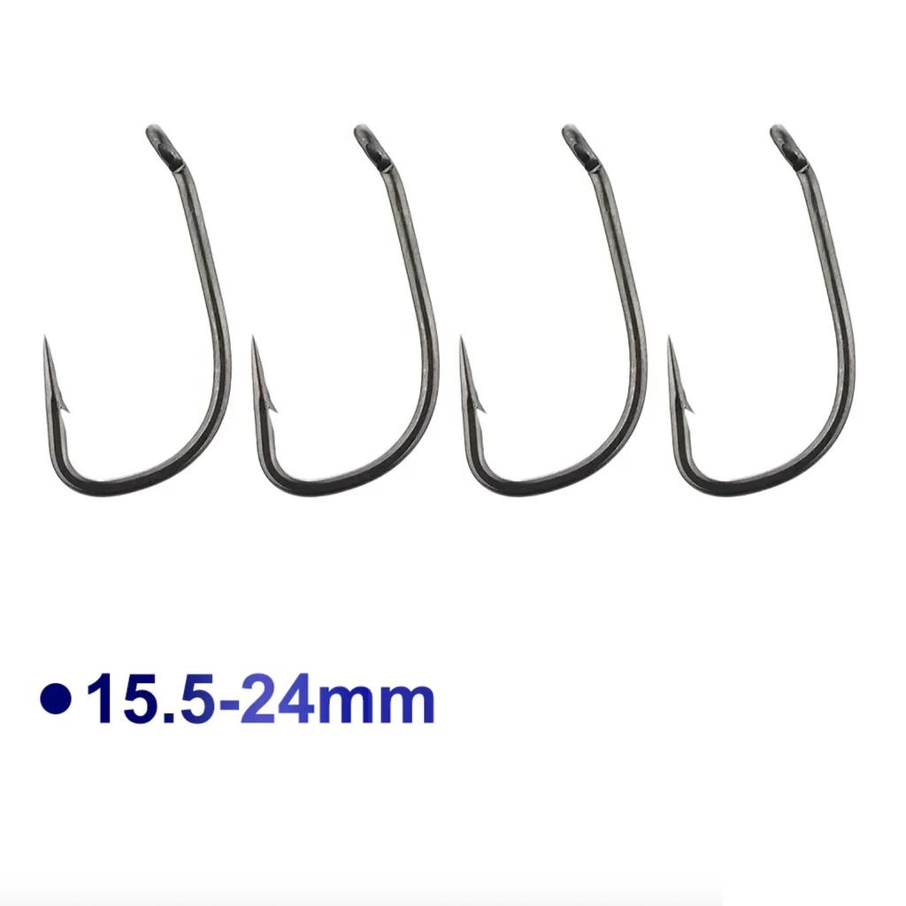 500 Pieces PTFE Coated High Carbon Stainless Steel Barbed Fish Hook With Eye 8027 Carp Fishing Accessories