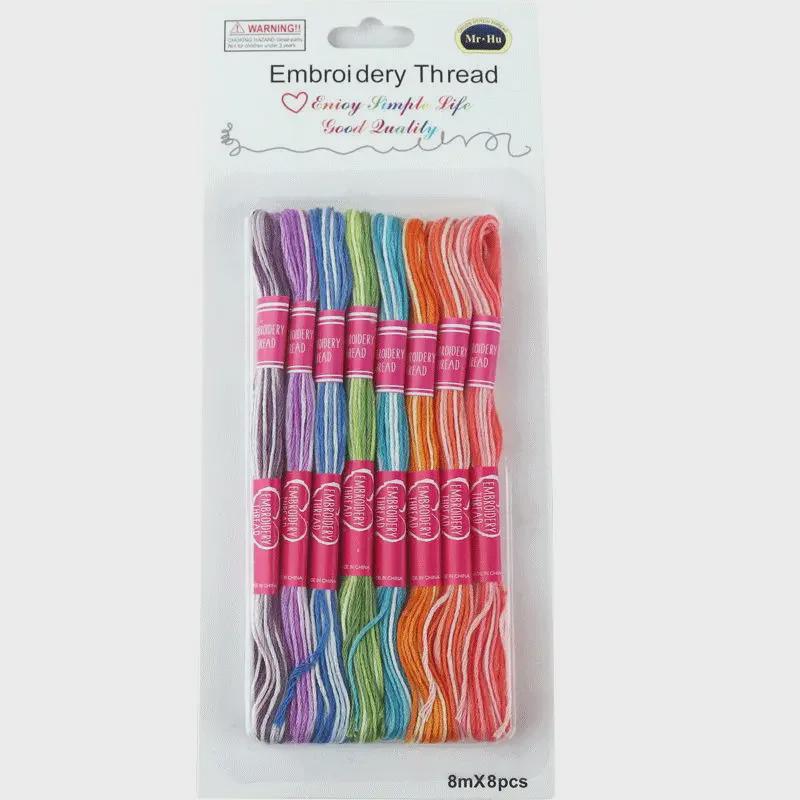 Handmade Gradient Embroidery Thread, No. 25 Silk & Cotton for Cross Stitch & Insole