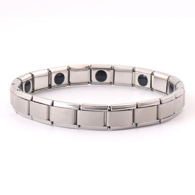 European And American Stainless Steel Silver Bracelets Titanium Steel Jewelry Energy Bracelet Jewelry 