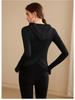 Women's Peach Heart Slim Fit Hoodie - Breathable Long Sleeve Fitness & Yoga Top